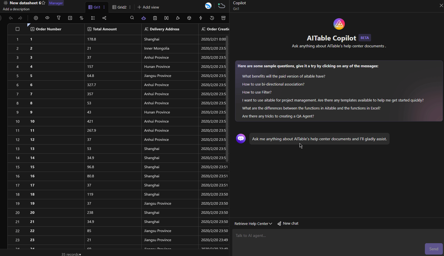 Illustration of how to use copilot Retrieve Help Center Explore card